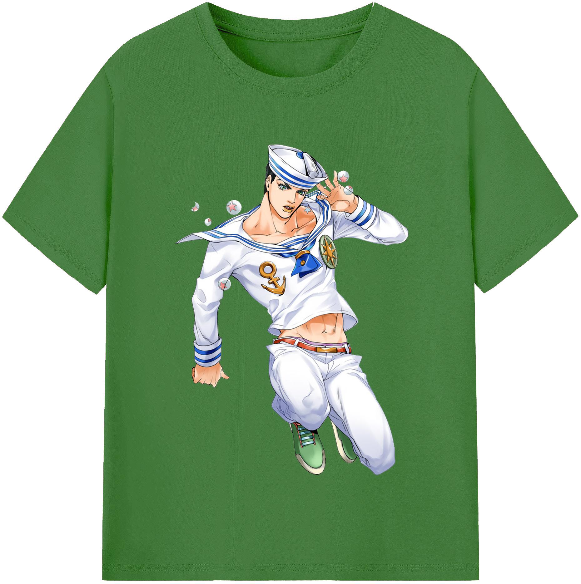 （画像用） ジョジョの奇妙な冒険 東方定助 JoJo's Bizarre Adventure Higashikata Josuke レディースカジュアルプリントTシャツ（綿100％）